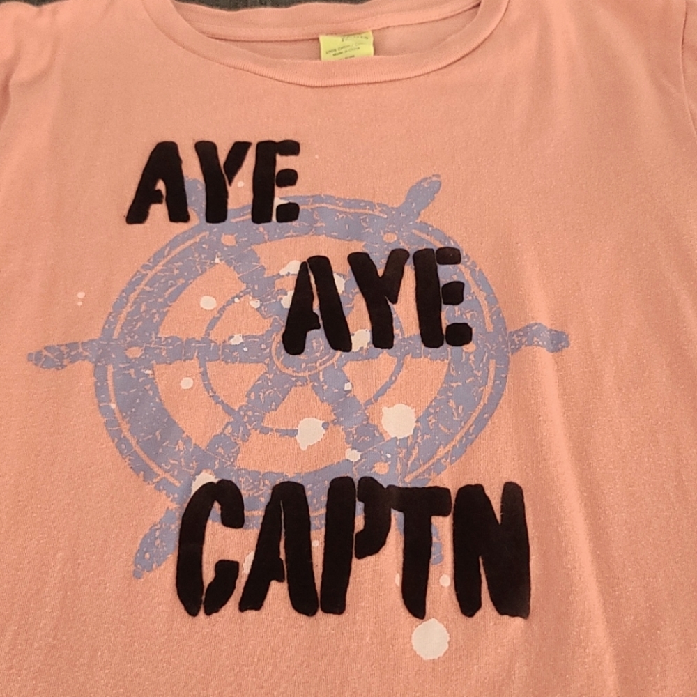 VTG CREWCUTS J. CREW Aye Aye Captain Pirate Graphic Tee Boys 12 Shirt Nautical - Picture 4 of 12